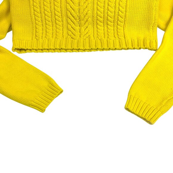 J. Crew Yellow Cable Knit Sweater - Picture 6 of 10